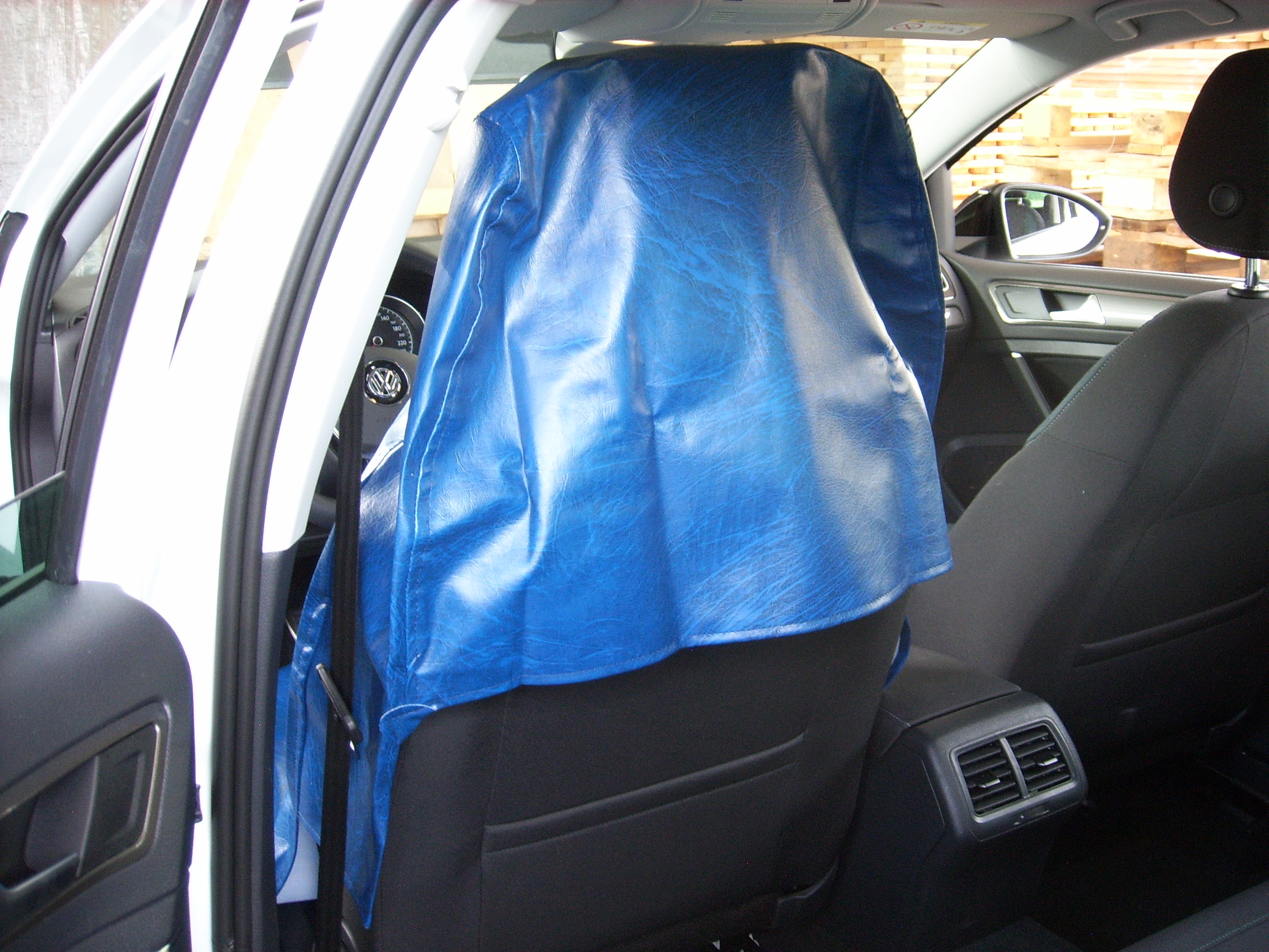 Sitzschoner Autositz Werkstattschoner, waschbar bis 50°C, wiederverwendbar  Blau/Rot